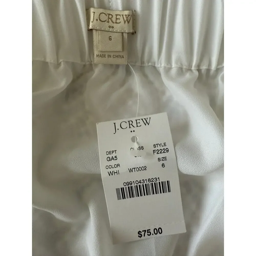 J.Crew White Lace Mini Skirt Scalloped Hem Size 6 Coquette Bridal Graduation